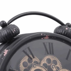 Eddison Exposed Gear Round Clock 45cm Black -Party Supplies Store Eddison Exposed Gear Round Clock 45cm Black p3