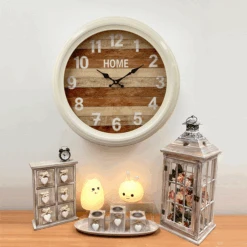 Hamptons Style Metal Frame Wall Clock 46x46x8cm White