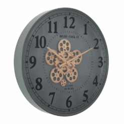 Henri Modern Exposed Gear Movement Wall Clock 50cm Green -Party Supplies Store Henri Modern Exposed Gear Movement Wall Clock 50cm Green p2