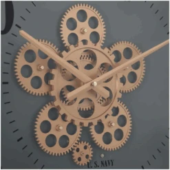 Henri Modern Exposed Gear Movement Wall Clock 50cm Green -Party Supplies Store Henri Modern Exposed Gear Movement Wall Clock 50cm Green p4