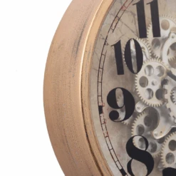 Henri Modern Round Exposed Movement Gear Wall Clock 47cm Gold Wash -Party Supplies Store Henri Modern Round Exposed Movement Gear Wall Clock 47cm Gold Wash p3