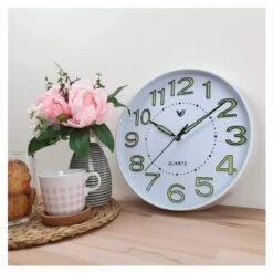 Kobi Glow In The Dark Wall Clock 30x30x4cm White