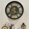 Luxurious Rotating Gears Clock 60cm Black/Gold -Party Supplies Store Luxurious Rotating Gears Clock 60cm Black Gold p1