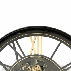 Luxurious Rotating Gears Clock 60cm Black/Gold -Party Supplies Store Luxurious Rotating Gears Clock 60cm Black Gold p5