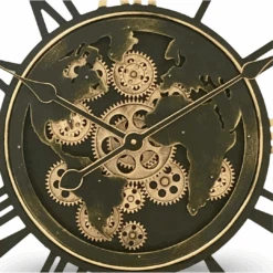 Luxurious Rotating Gears Clock 60cm Black/Gold -Party Supplies Store Luxurious Rotating Gears Clock 60cm Black Gold p7