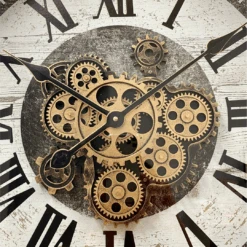 Luxurious Rotating Gears Clock 60cm Black -Party Supplies Store Luxurious Rotating Gears Clock 60cm Black p5