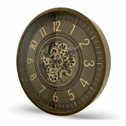 Luxurious Rotating Gears Clock 66cm Coffee Brown -Party Supplies Store Luxurious Rotating Gears Clock 66cm Coffee Brown p3