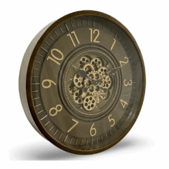 Luxurious Rotating Gears Clock 66cm Coffee Brown -Party Supplies Store Luxurious Rotating Gears Clock 66cm Coffee Brown p5