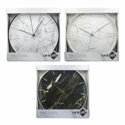 Marble Clock 30cm Assorted
