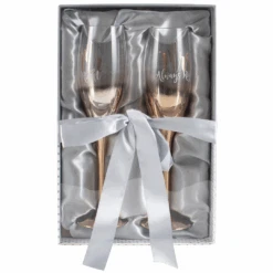 Mr And Mrs Wine Glass Set Rose Gold Ombre 150ml -Party Supplies Store Mr and Mrs Wine Glass Set Rose Gold Ombre 150ml p2
