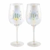 Mr & Mrs Holographic Wine Set 450ml 1 Mr & Mrs Holographic Wine Set 450ml -Party Supplies Store Mr Mrs Holographic Wine Set 450ml