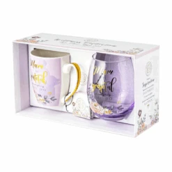 Mum Mug And Stemless Gift Set Mug 400ml Glass 600ml