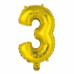 Numeral Foil Balloon 35cm Gold - 3