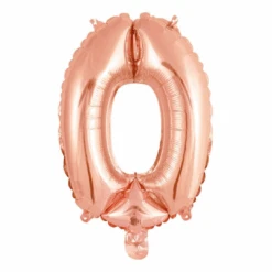 Numeral Foil Balloon 35cm Rose Gold - 0