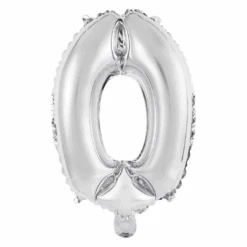 Numeral Foil Balloon 35cm Silver - 0