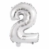 Numeral Foil Balloon 35cm Silver - 2 2 Numeral Foil Balloon 35cm Silver - 2 -Party Supplies Store Numeral Foil Balloon 35cm Silver 2 p2