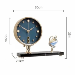 Premium Clock Crystal Swan 17cm Blue -Party Supplies Store Premium Clock Crystal Swan 17cm Blue p11