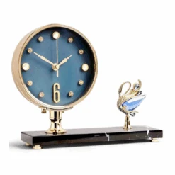 Premium Clock Crystal Swan 17cm Blue -Party Supplies Store Premium Clock Crystal Swan 17cm Blue p3