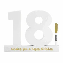 18 White Signature Block, Gold Marker