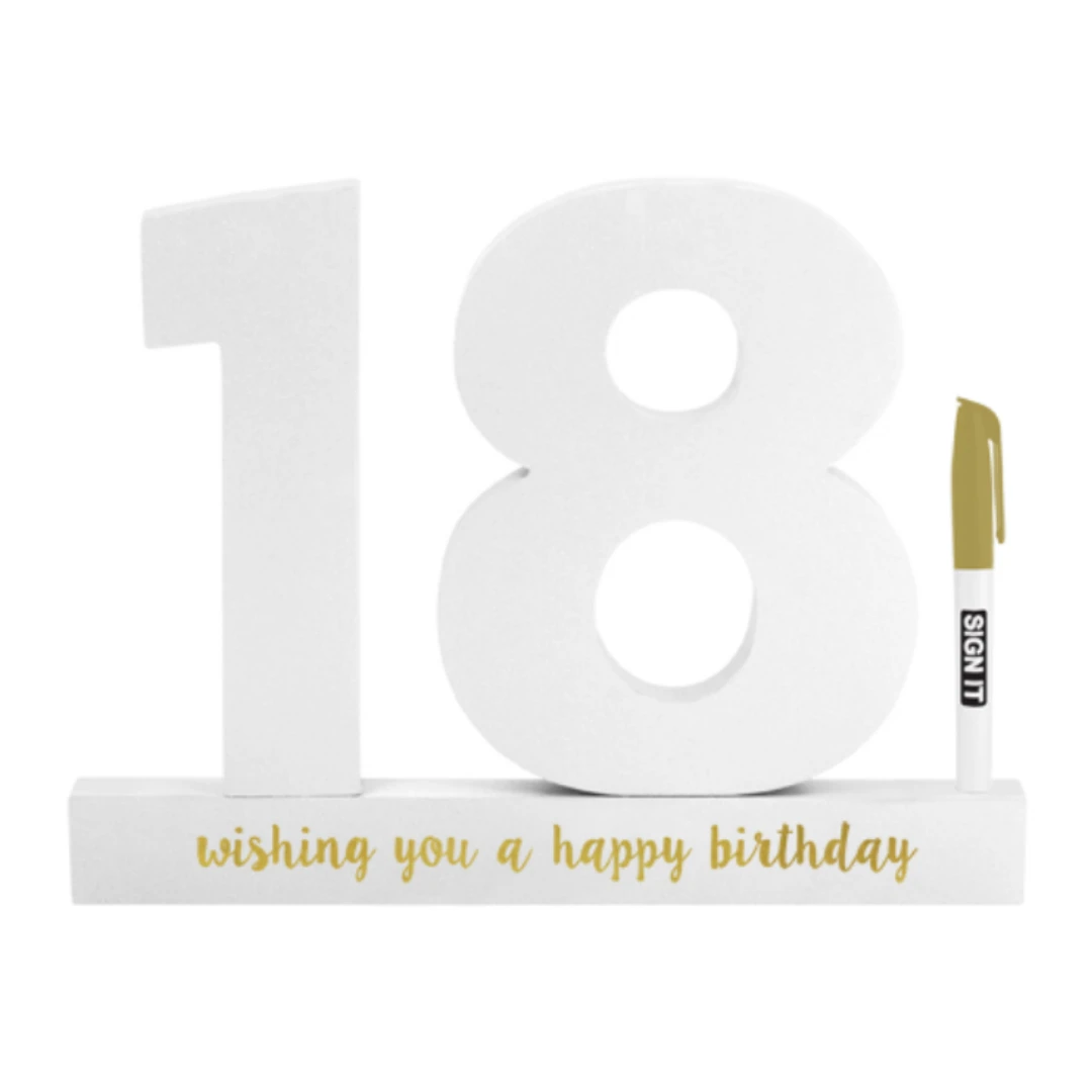 18 White Signature Block, Gold Marker 3 18 White Signature Block, Gold Marker
