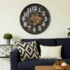 Round New Era Moving Cogs Wall Clock 60cm Black -Party Supplies Store Round New Era Moving Cogs Wall Clock 60cm Black p8