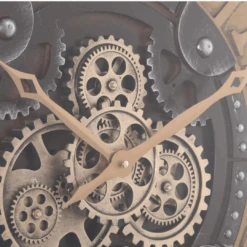 Round Persian Exposed Gear Clock 80cm Rustic Silver -Party Supplies Store Round Persian Exposed Gear Clock 80cm Rustic Silver p5