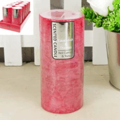 SCENTED CANDLE RED RED CURRANT/YUZU 7X15CM