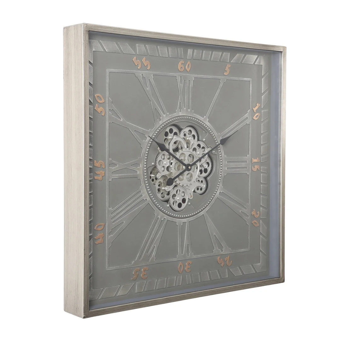 Square Gareth Exposed Gear Movement Wall Clock 80x80cm Grey 5 Square Gareth Exposed Gear Movement Wall Clock 80x80cm Grey - Image 3