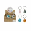 Tumbled Gemstone Keyring 3x4cm Assorted -Party Supplies Store Tumbled Gemstone Keyring 3x4cm Assorted