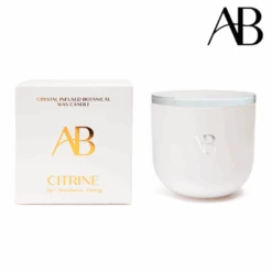 Crystal Crystal Candle 340g Citrine - Aromabotanical