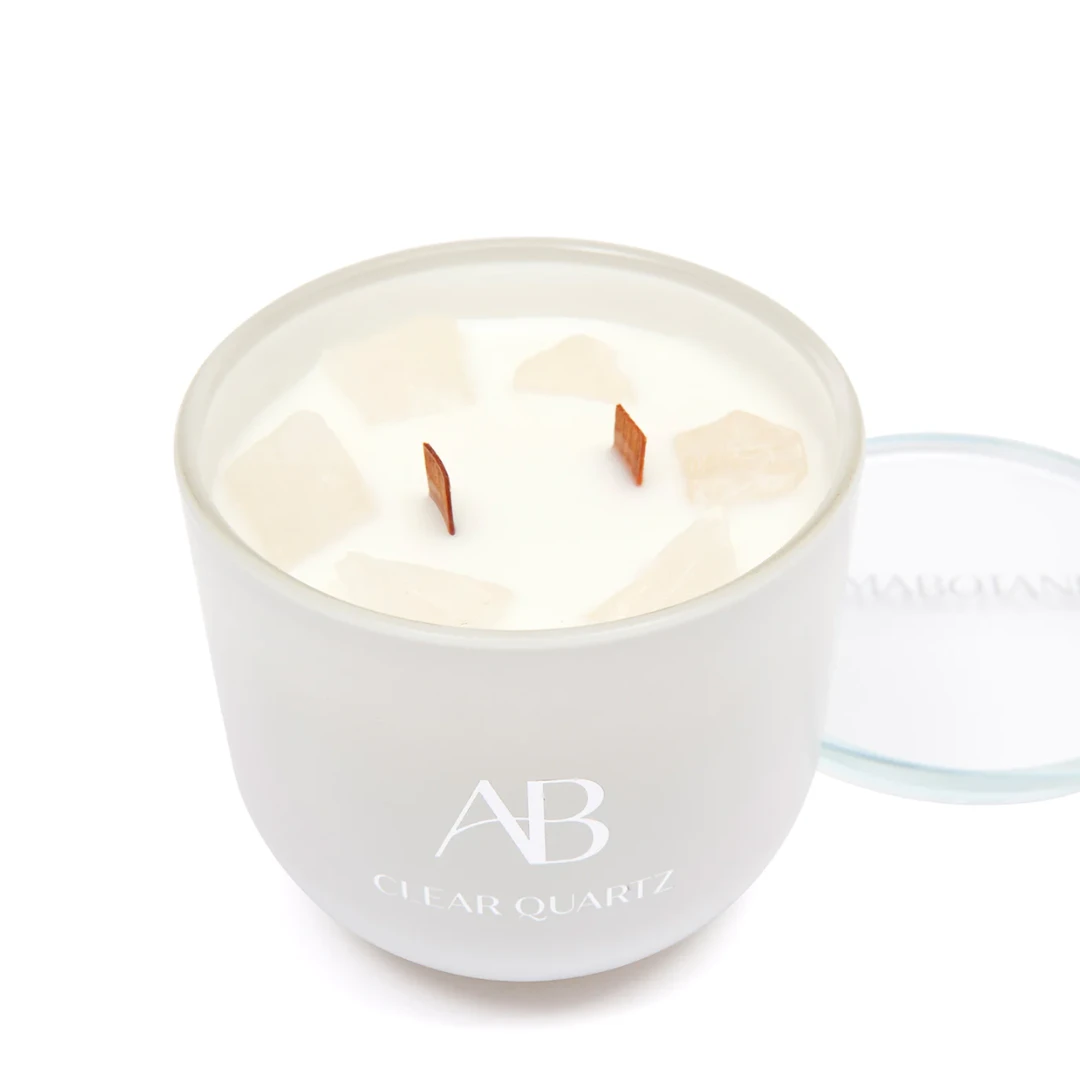Crystal Crystal Candle 340g Clear Quartz - Aromabotanical 4 Crystal Crystal Candle 340g Clear Quartz - Aromabotanical - Image 2