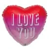 Bulk Gradient I Love You Heart With Ribbon Foil Balloon 45cm 1 Bulk Gradient I Love You Heart With Ribbon Foil Balloon 45cm -Party Supplies Store foil balloon heart gradient i love you 45cm