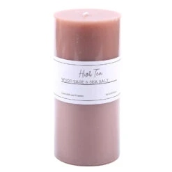 Pillar Candle High Tea - Wood Sage & Sea Salt 7x15cm
