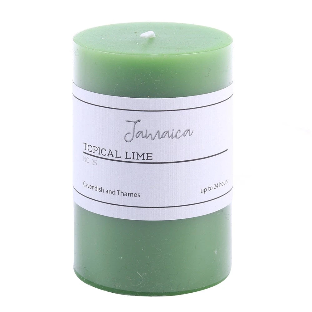 Pillar Candle Jamaica - Tropical Lime 5X7.5Cm 3 Pillar Candle Jamaica - Tropical Lime 5X7.5Cm