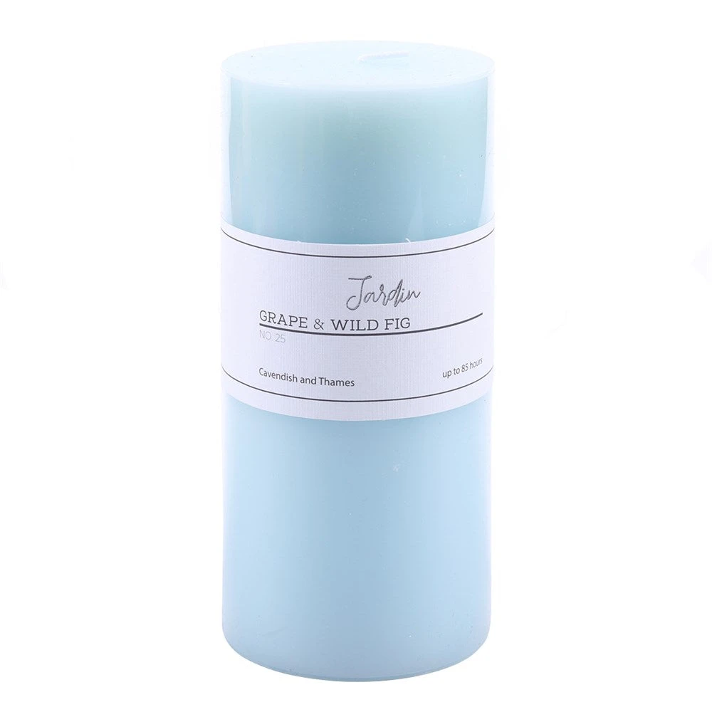 Pillar Candle Jardin - Grape & Wild Fig 7x15cm 3 Pillar Candle Jardin - Grape & Wild Fig 7x15cm