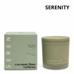 Coloured Core Candle 300g Coconut Lime Verbena - Serenity