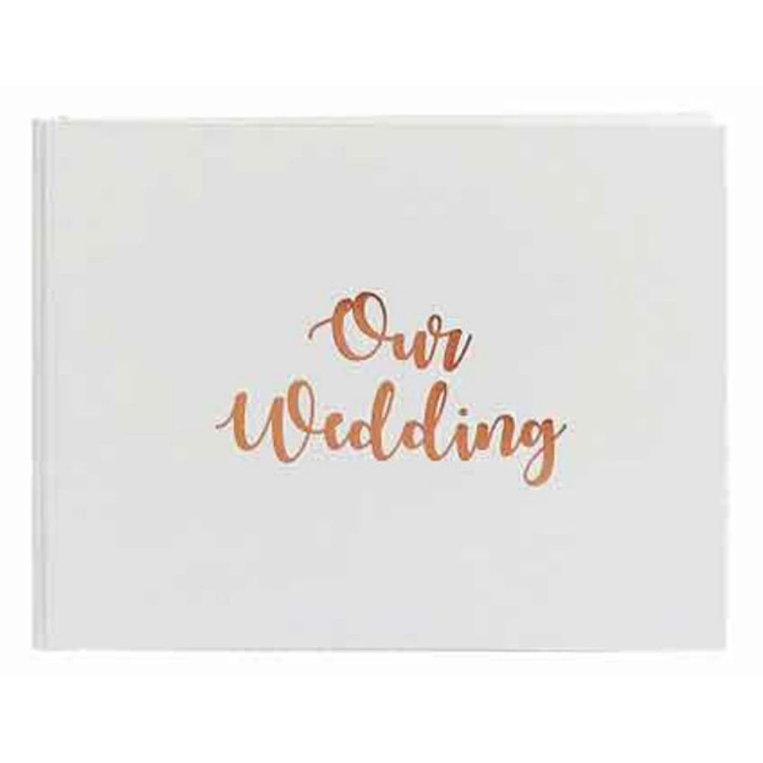 Wedding Guest Book Our Wedding 9X7 Rose Gold / White 3 Wedding Guest Book Our Wedding 9X7 Rose Gold / White